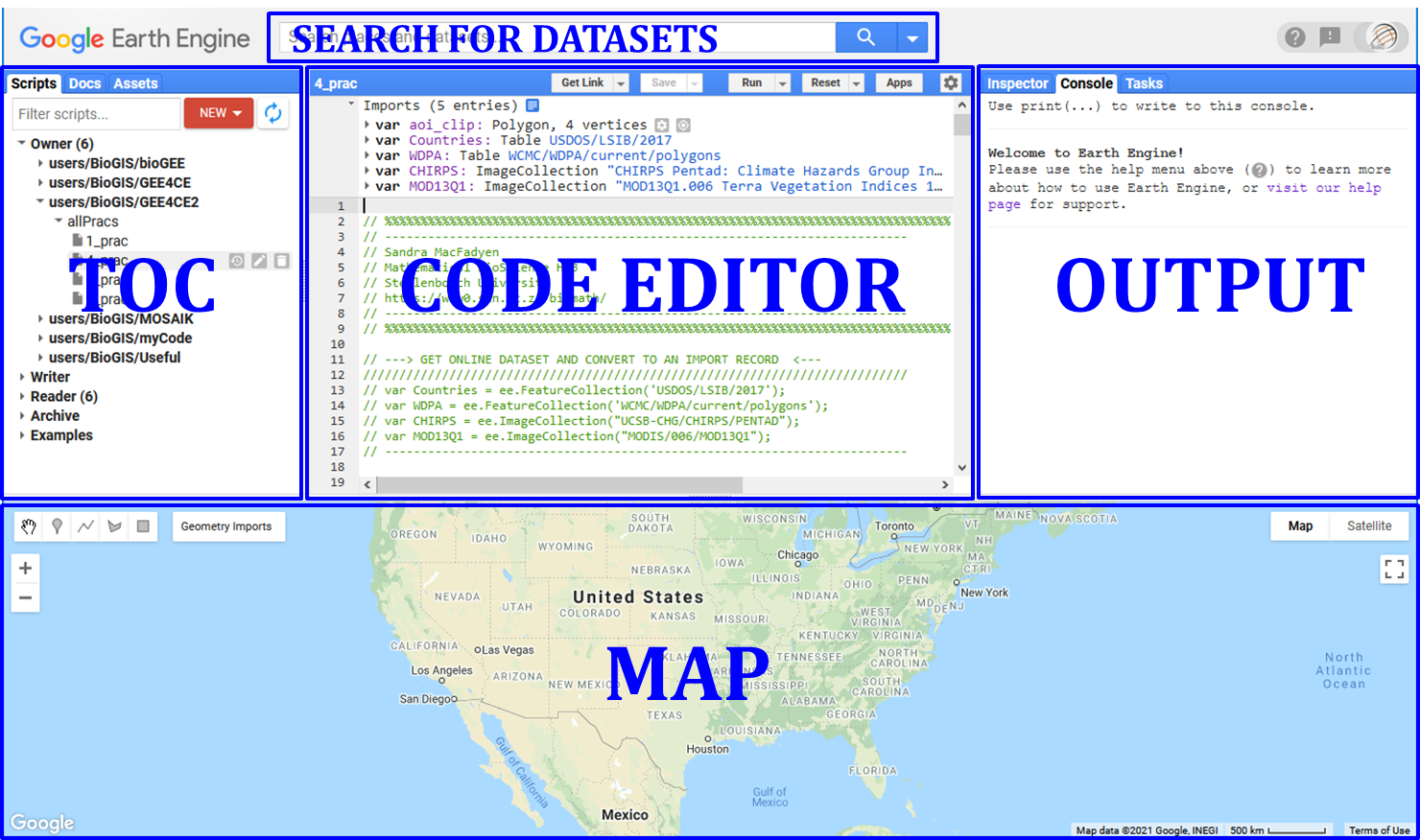 Google Earth Engine Tutorial | BioMath, Stellenbosch B-Cubed deliverables